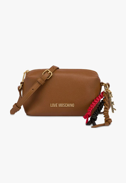 LOVE MOSCHINO - Borsetta Tracolla VERA PELLE Cammello
