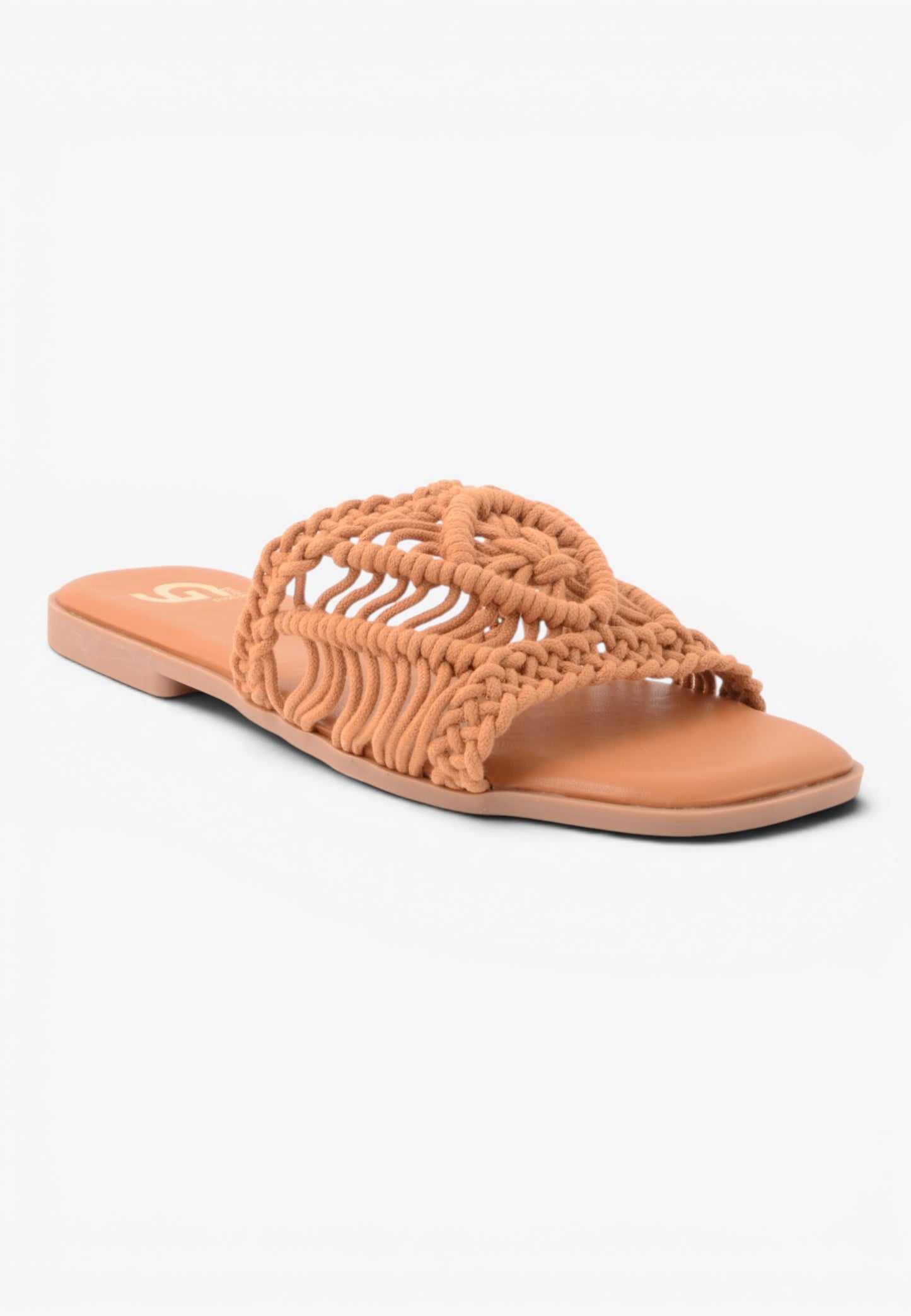 GOLD&GOLD - Ciabattina Macramè Camel