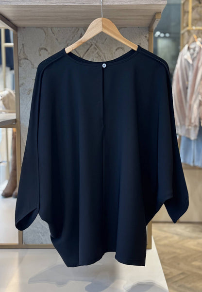 SUSY STAR CURVY - Blusa Over Fluida Nera