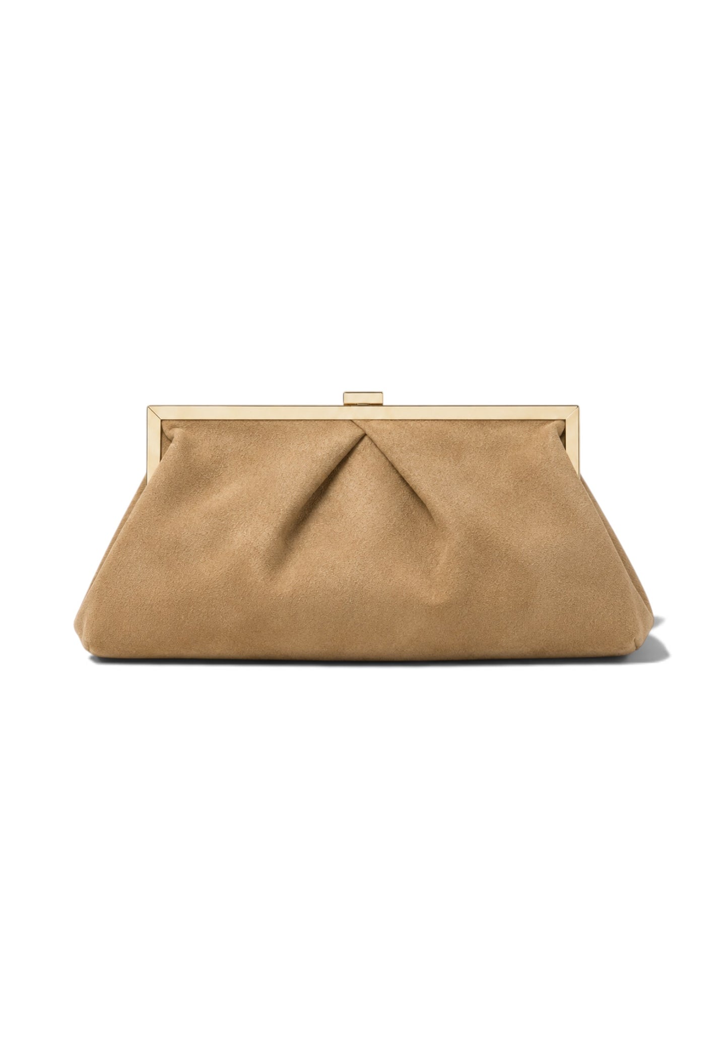 NUNZIA - Borsetta Clutch Scamosciata Beige