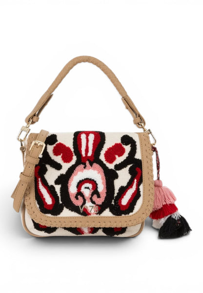 V73 - Borsa A Tracolla Marilena Cuoio/Multicolor