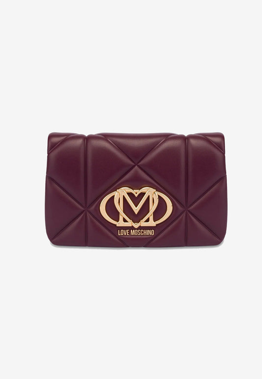 LOVE MOSCHINO -  Borsetta A Tracolla Embossed Vino
