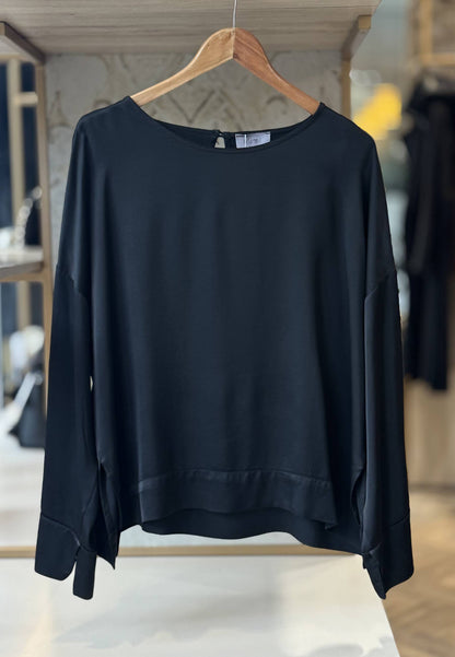 MOTEL - Blusa Over In Viscosa Nero