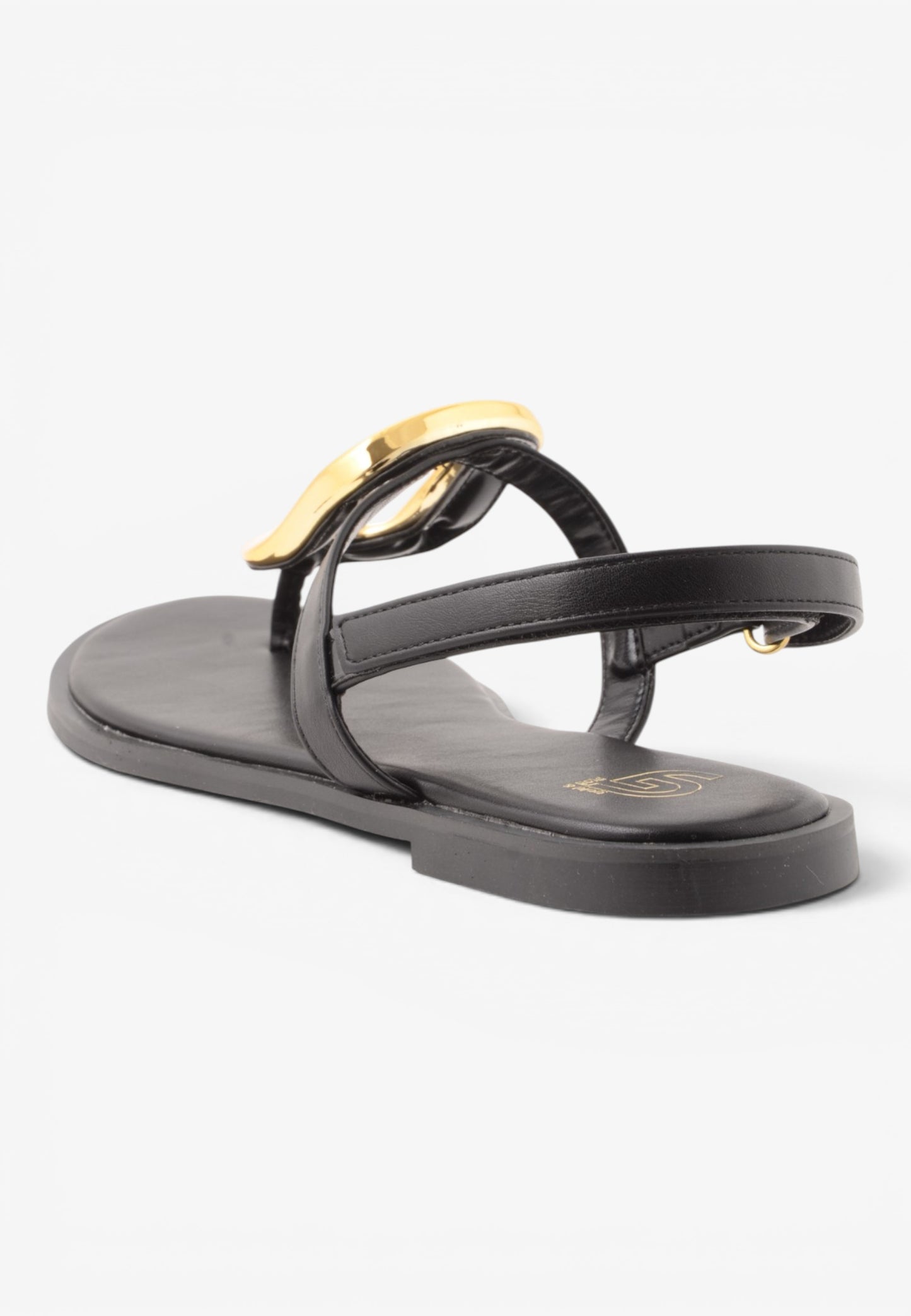 GOLD&GOLD - andalo Infradito Con Maxi Fibbia Dorata E Cinturino Nero