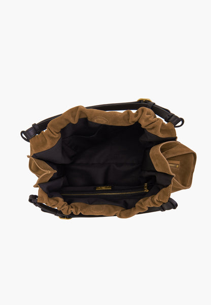 LA CARRIE - Shopping Bag Etnic Cuoio