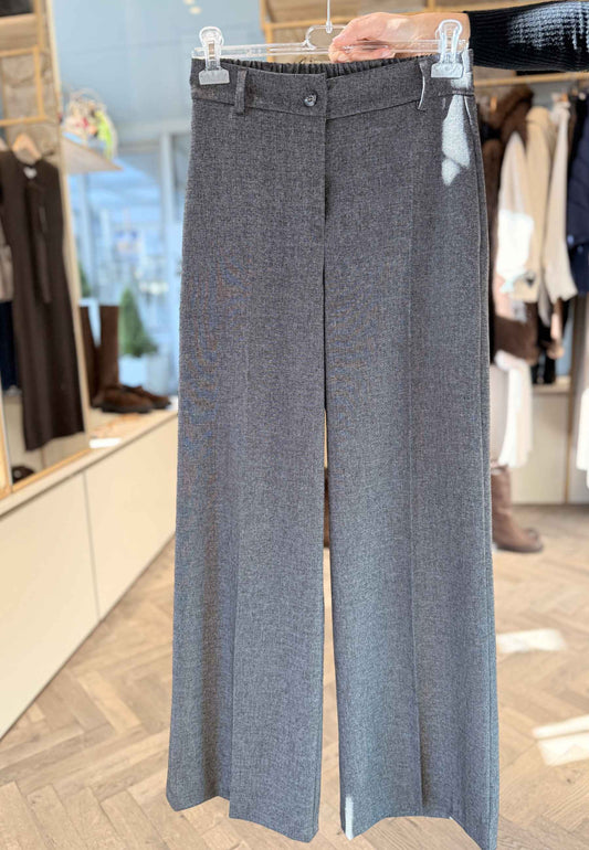 MOTEL - Pantalone A Palazzo Con Elastico Grigio