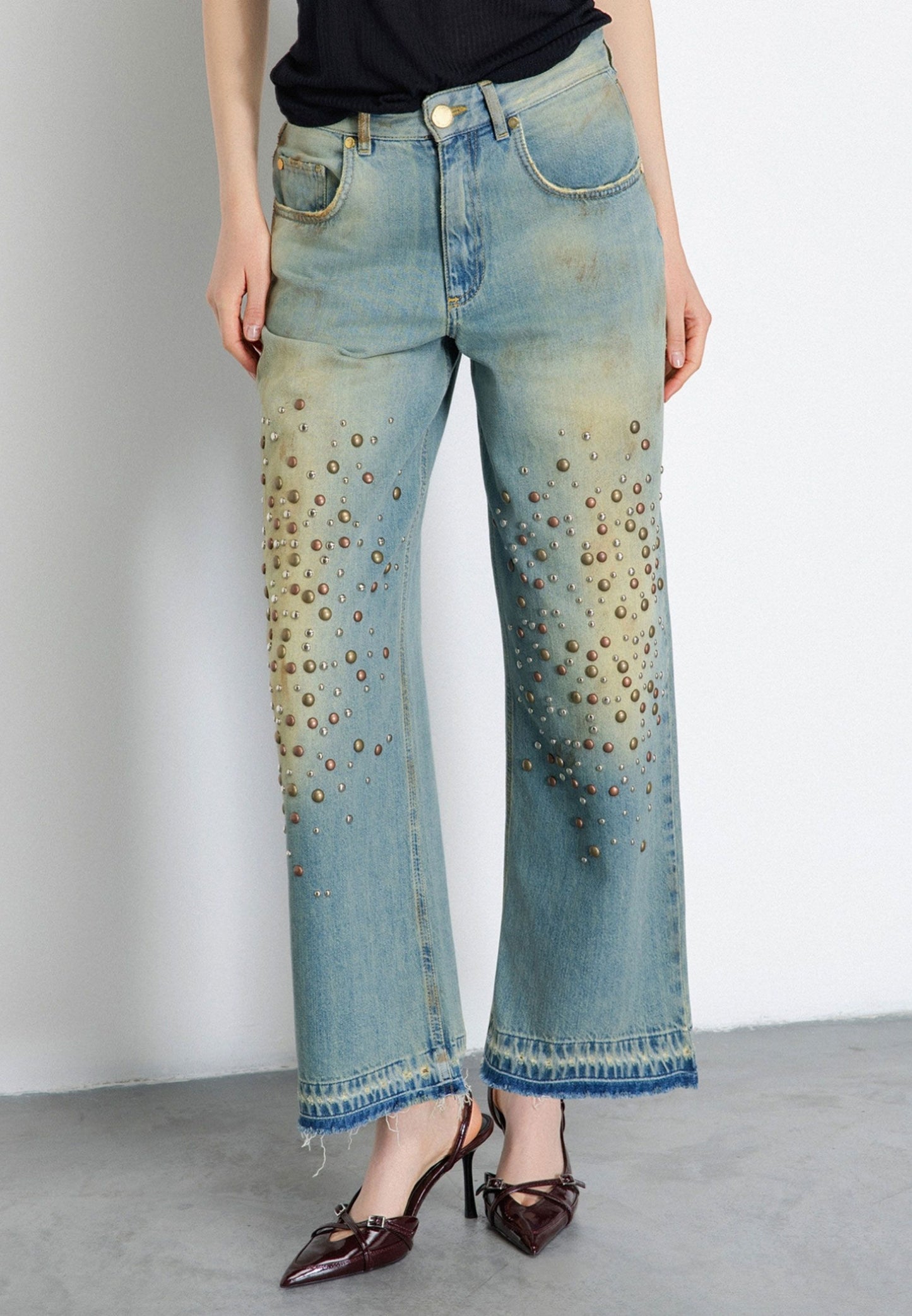 GAELLE - Pantalone boy-low Blu