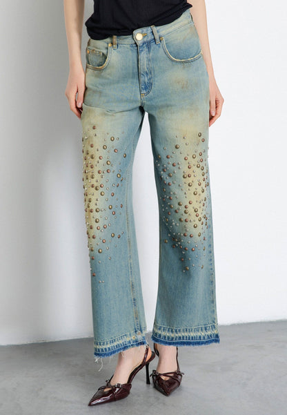 GAELLE - Pantalone boy-low Blu