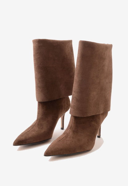 DIVINE FOLLIE - Tronchetto Tubolare Camoscio Caffe