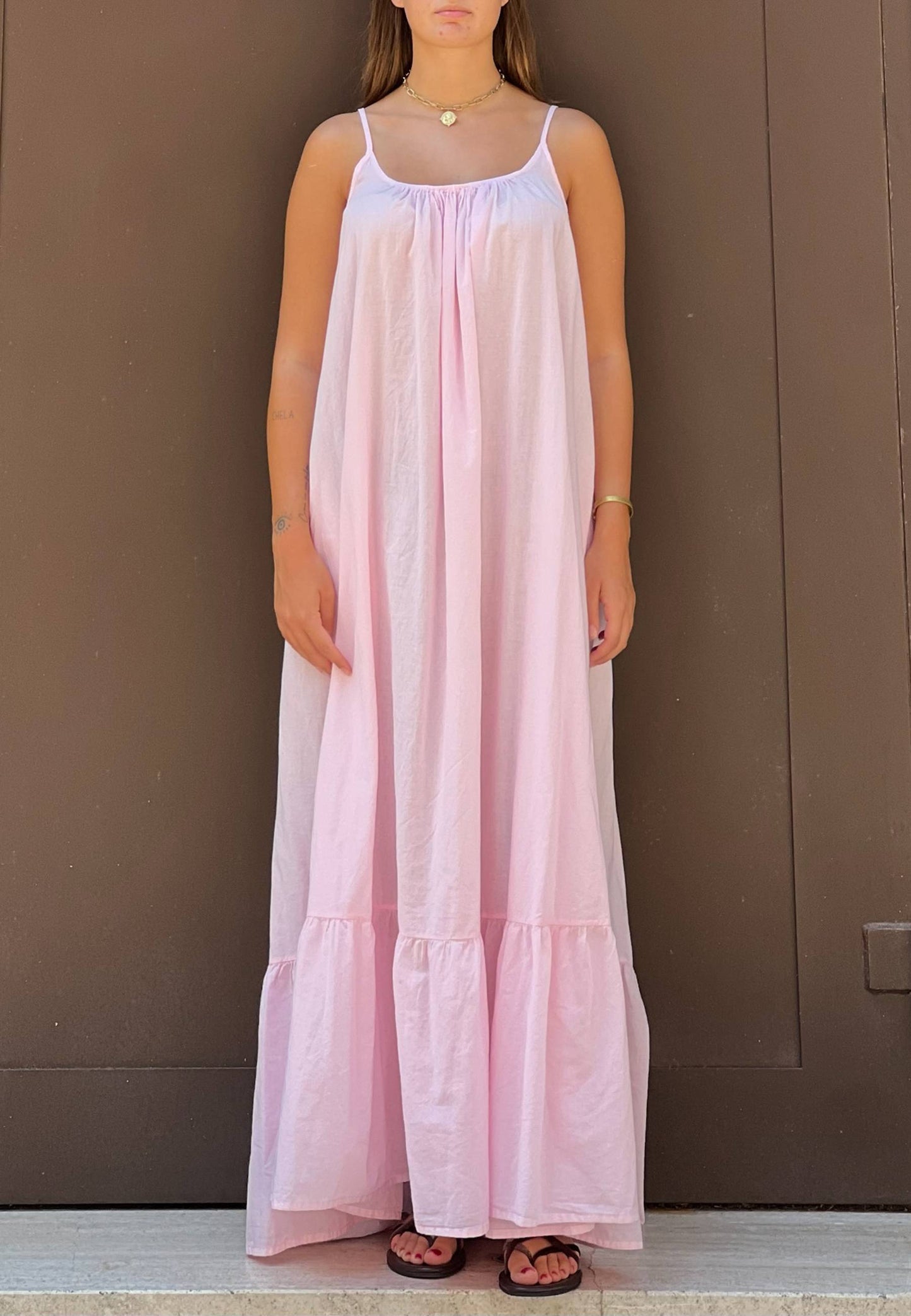 MOTEL - Abito In Mussola Rose Glace