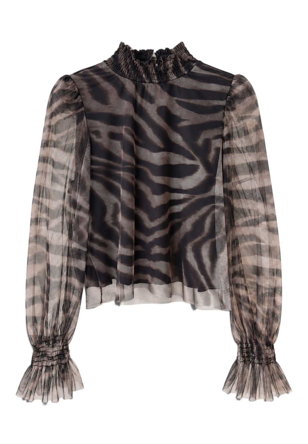 MOTEL - Maglia in Tulle Animalier
