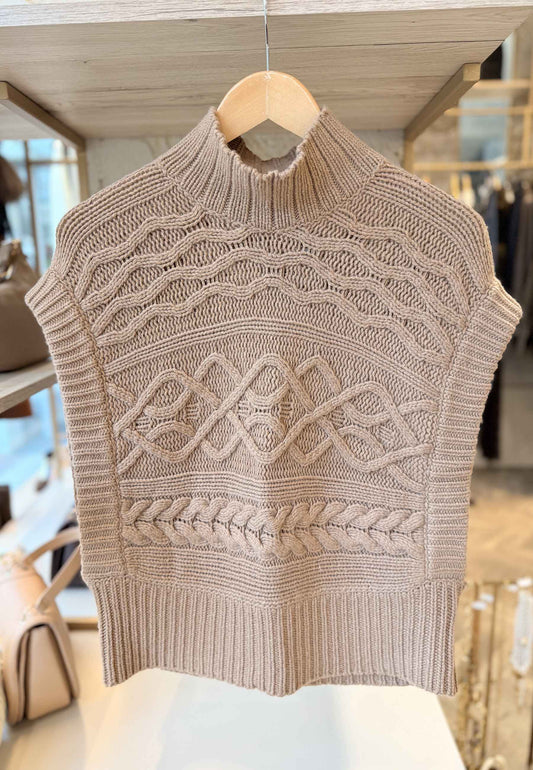 MOTEL - Gilet In Maglia Blu Tortora