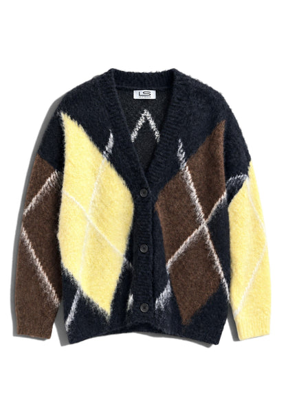 LE STREGHE - Cardigan Rombi Nero