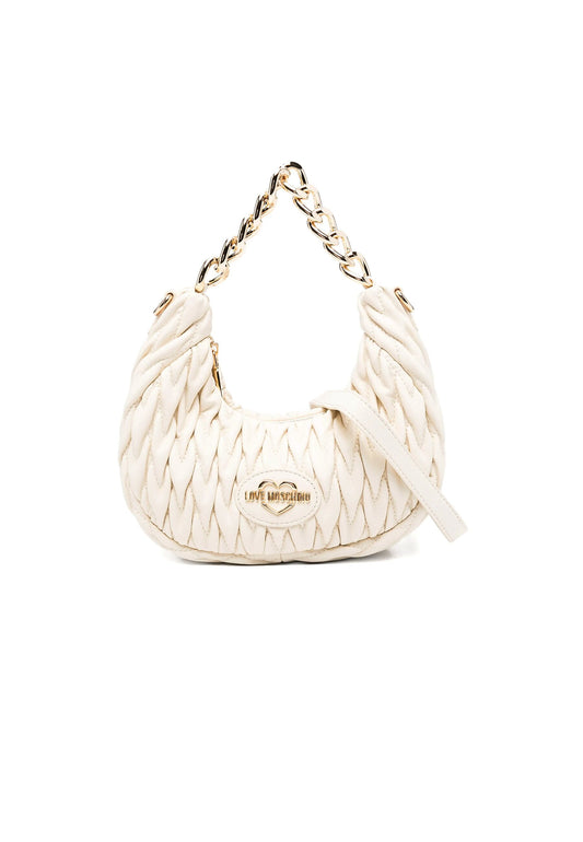 LOVE MOSCHINO - Hobo Bag Trapuntata Avorio