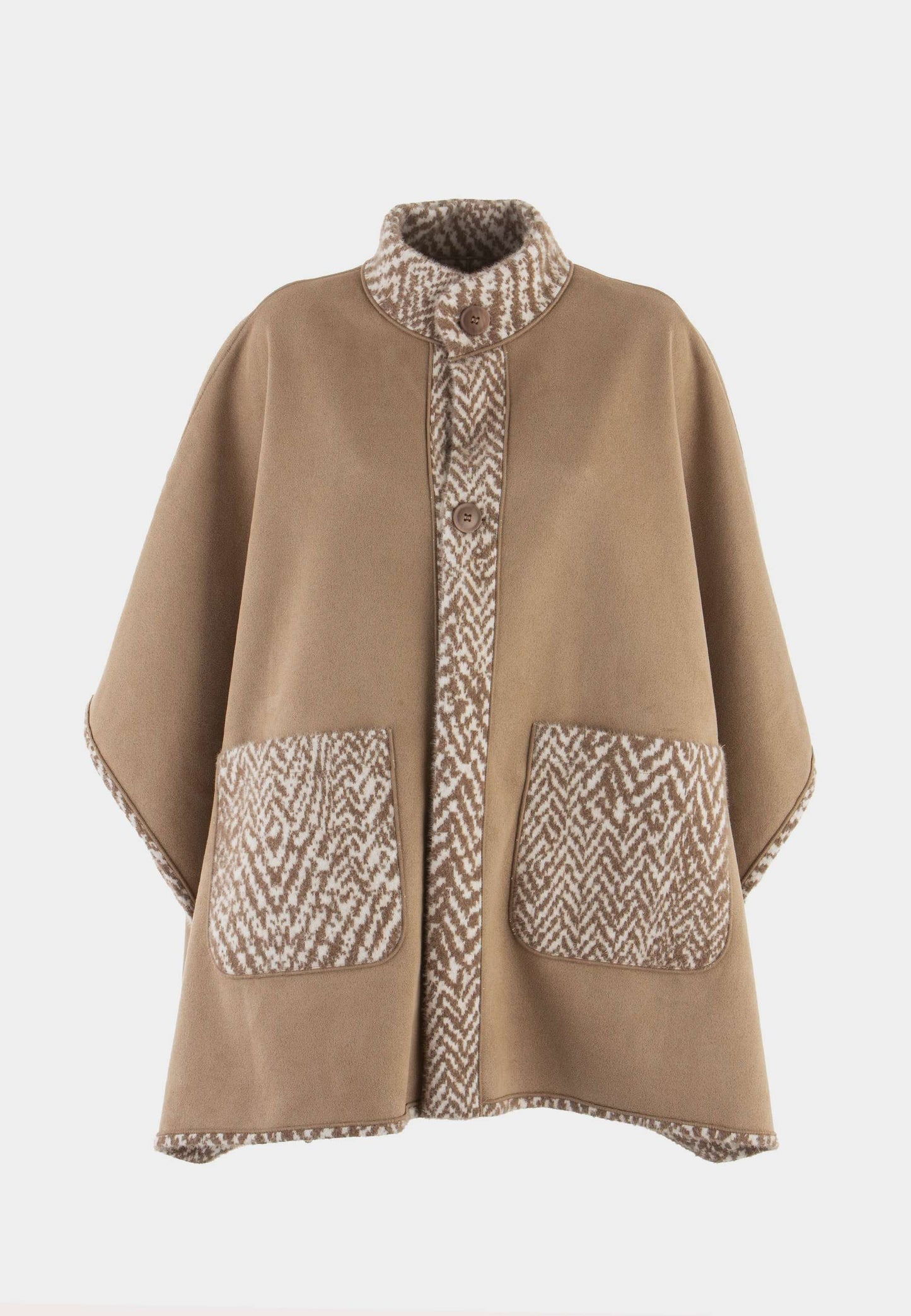 ALEX MAX – Poncho Reverse Taupe