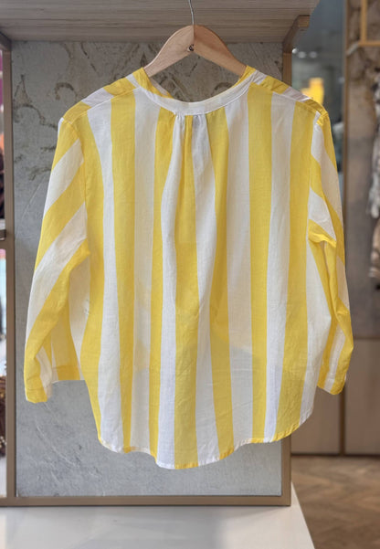 MOTEL - Camicia A Righe Giallo