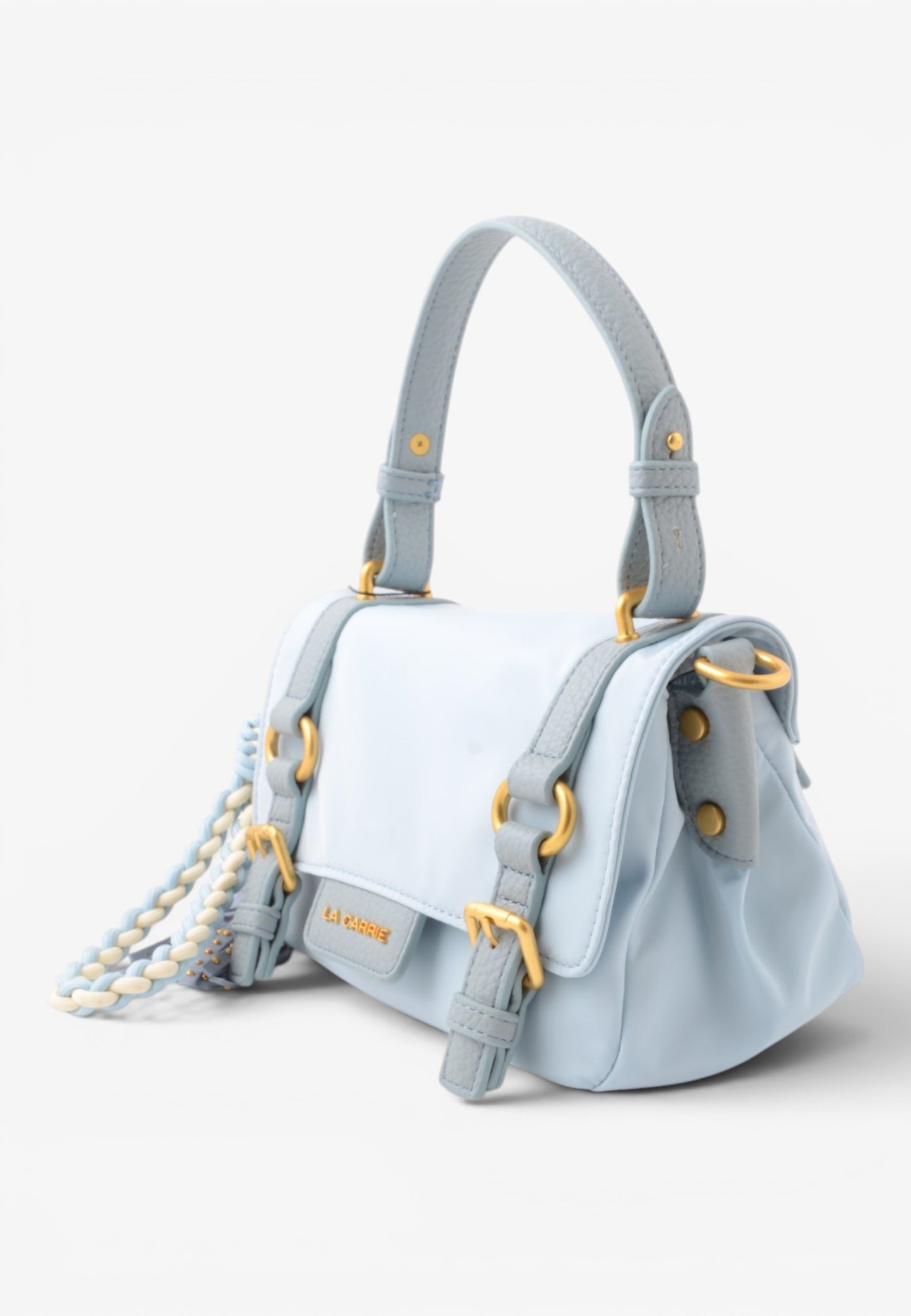 LA CARRIE - Borsa Satchel Dark Nylon Cielo