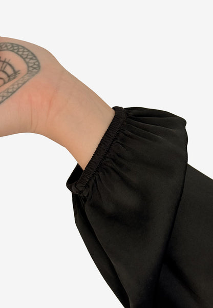 MOTEL - Blusa Serafino In Viscosa Nero