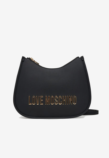 LOVE MOSCHINO - Borsa A Spalla Lettering Soft Touch Nero