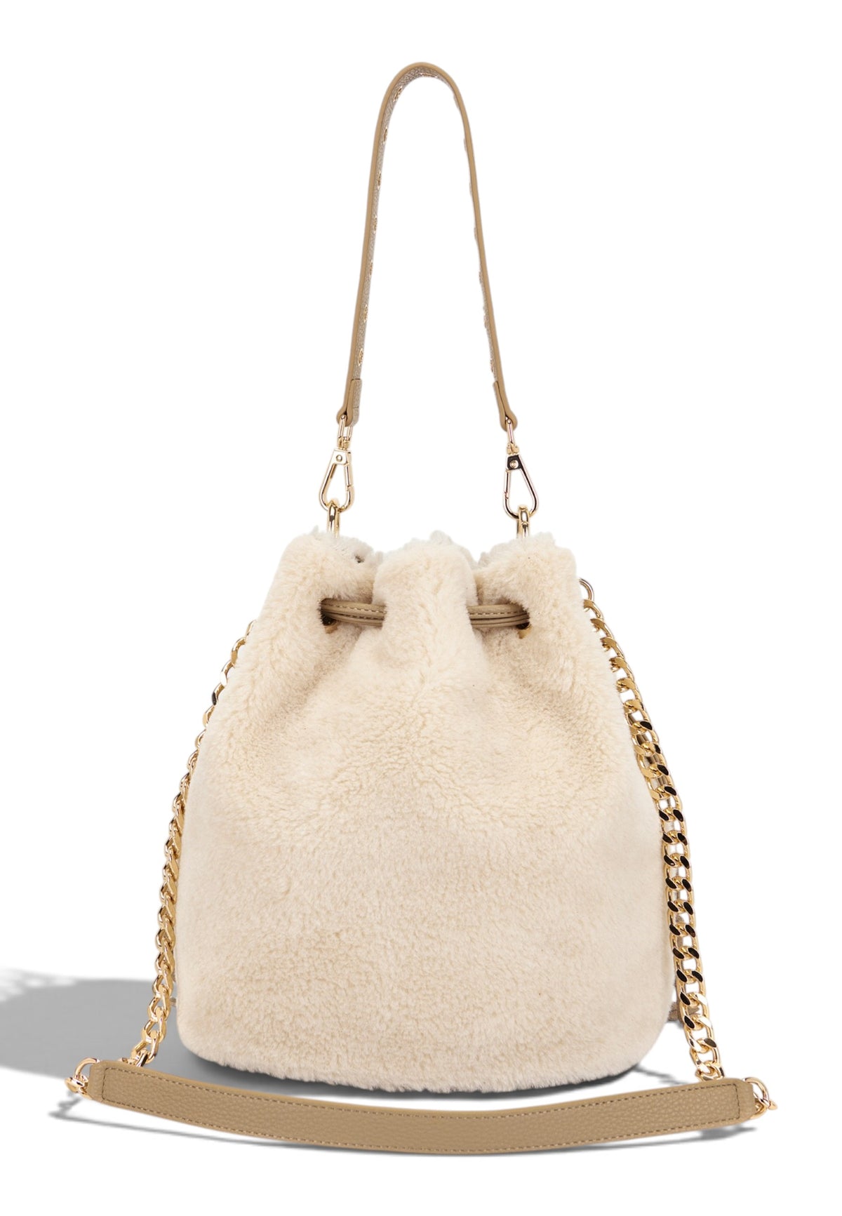 LA CARRIE - Borsa A Tracolla TEDDY ECO FUR Avorio