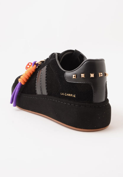 LA CARRIE - Sneakers Camoscio Charms Nero