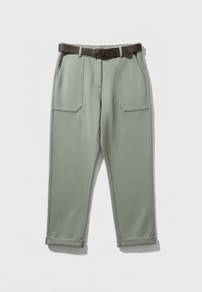 SUSY STAR CURVY - Pantalone Felpa Verde Salvia