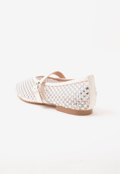 DIVINE FOLLIE - Ballerina Strass Bianco