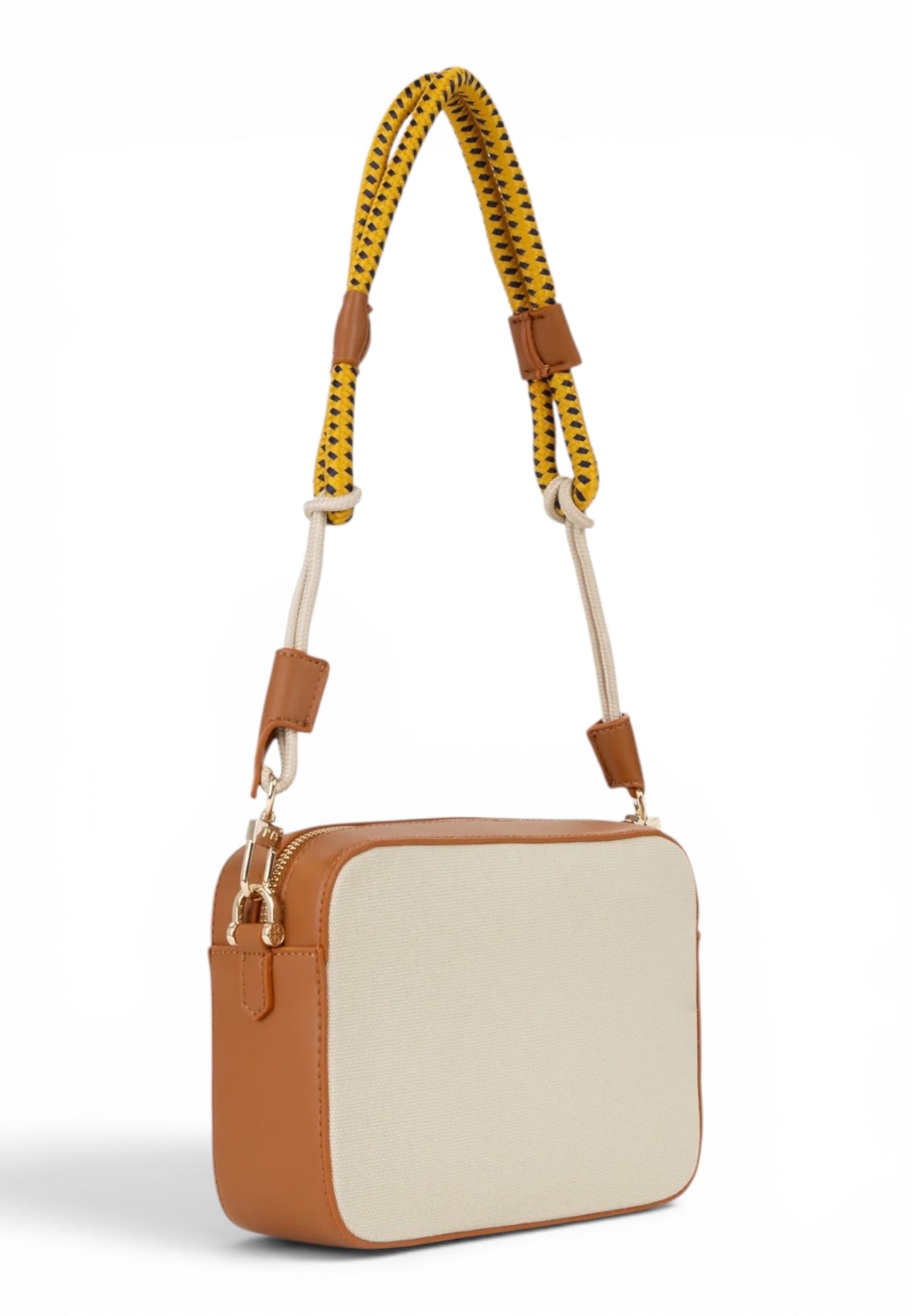 V73 - Borsa A Tracolla Responsible Off White/Cuoio