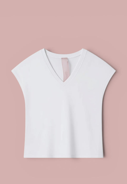 MINERVA - T-shirt Manica Corta Larga Bianco