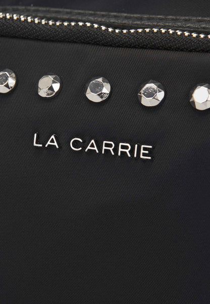 LA CARRIE - Borsa A Spalla Dark Nylon Borchie Nero