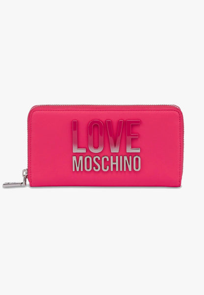 LOVE MOSCHINO - Portafoglio Zip Around Nuance Fuxia