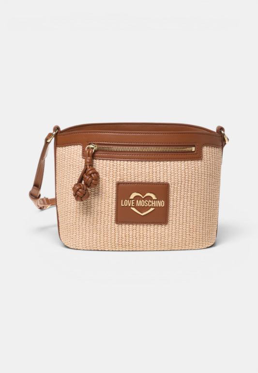 LOVE MOSCHINO - Secchiello In Raffia Cuoio