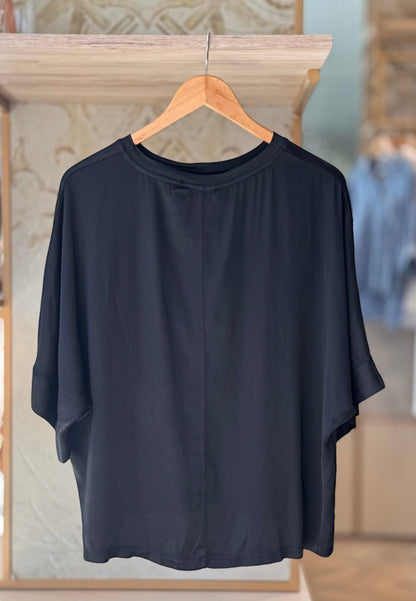 MOTEL - T-shirt Viscosa Nero