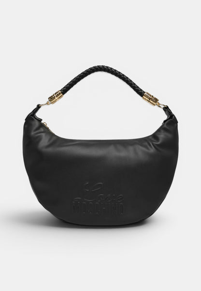 LOVE MOSCHINO - Borsa A Spalla Hobo Signature Nero