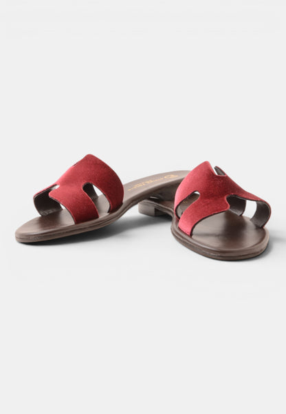 DIVINE FOLLIE - Ciabatta Camoscio Bordeaux