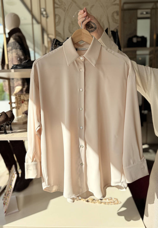 LE STREGHE - Camicia Scivolata Beige