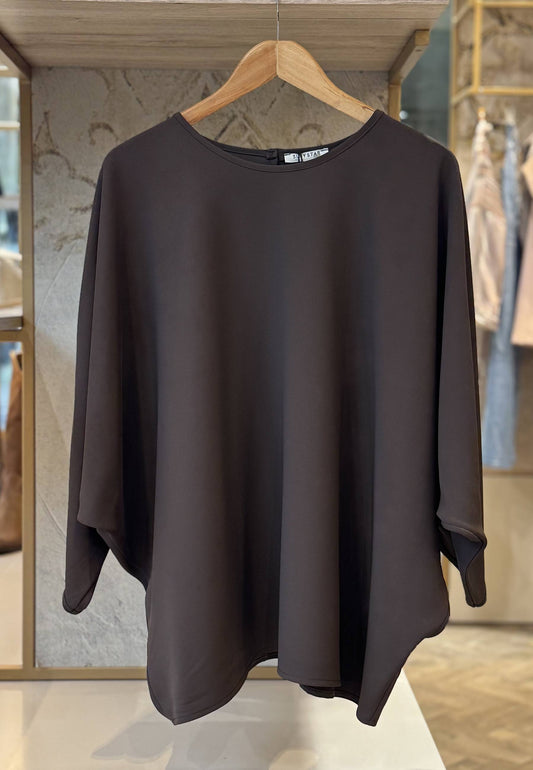 SUSY STAR CURVY - Maglia Fluida Moro