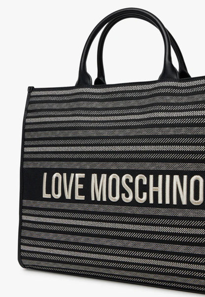 LOVE MOSCHINO - Shopping Bag Canvas Nero