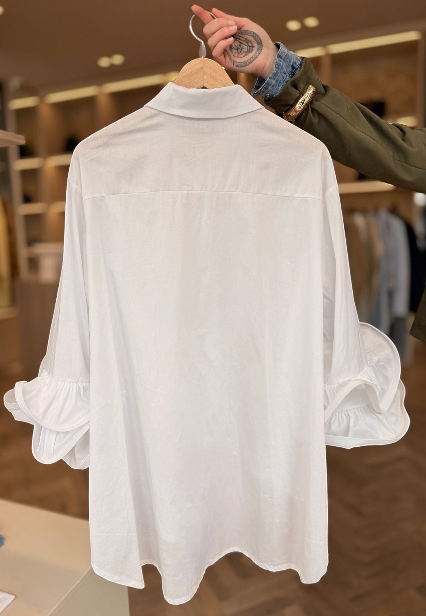 NUNZIA - Camicia Rouge Over Bianca