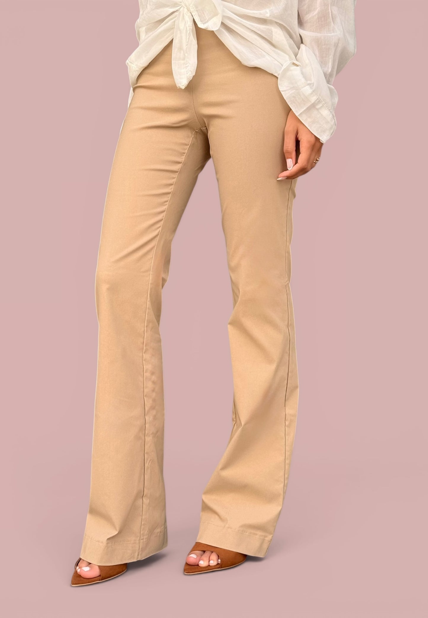 MINERVA - Pantalone Lungo Cammello