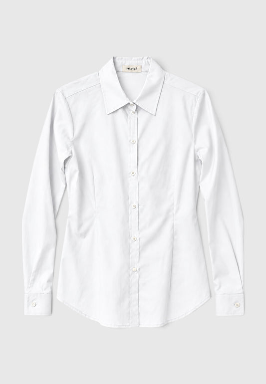 MOTEL - Camicia Sfiancata Bianca