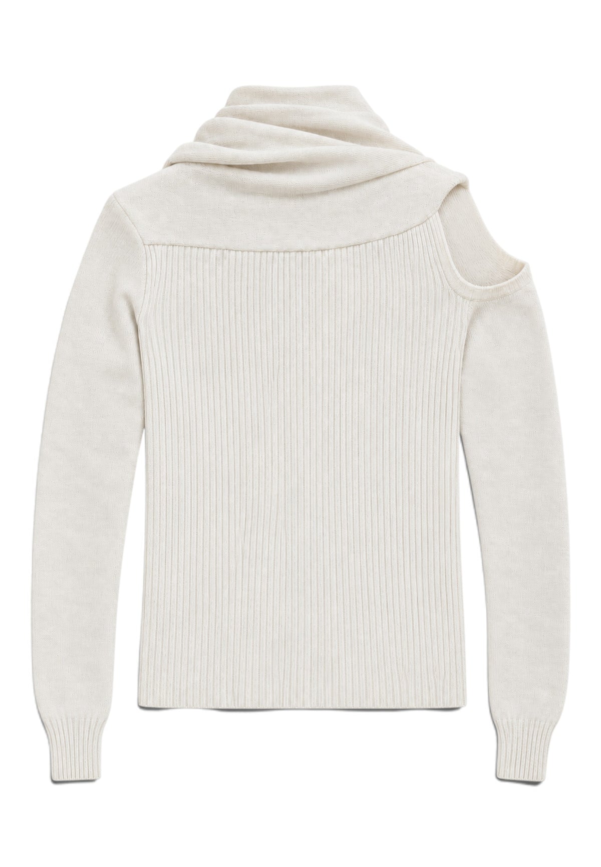 MOTEL - Maglia Collo Foulard Panna