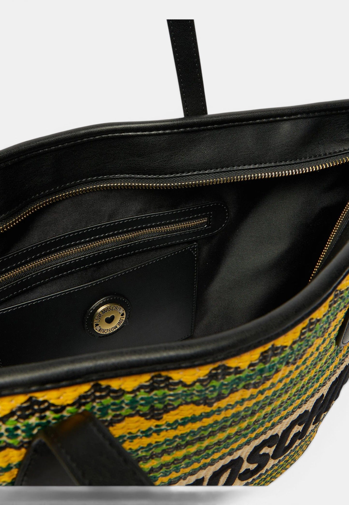 LOVE MOSCHINO - Shopping Bag In Raffia Multicolor