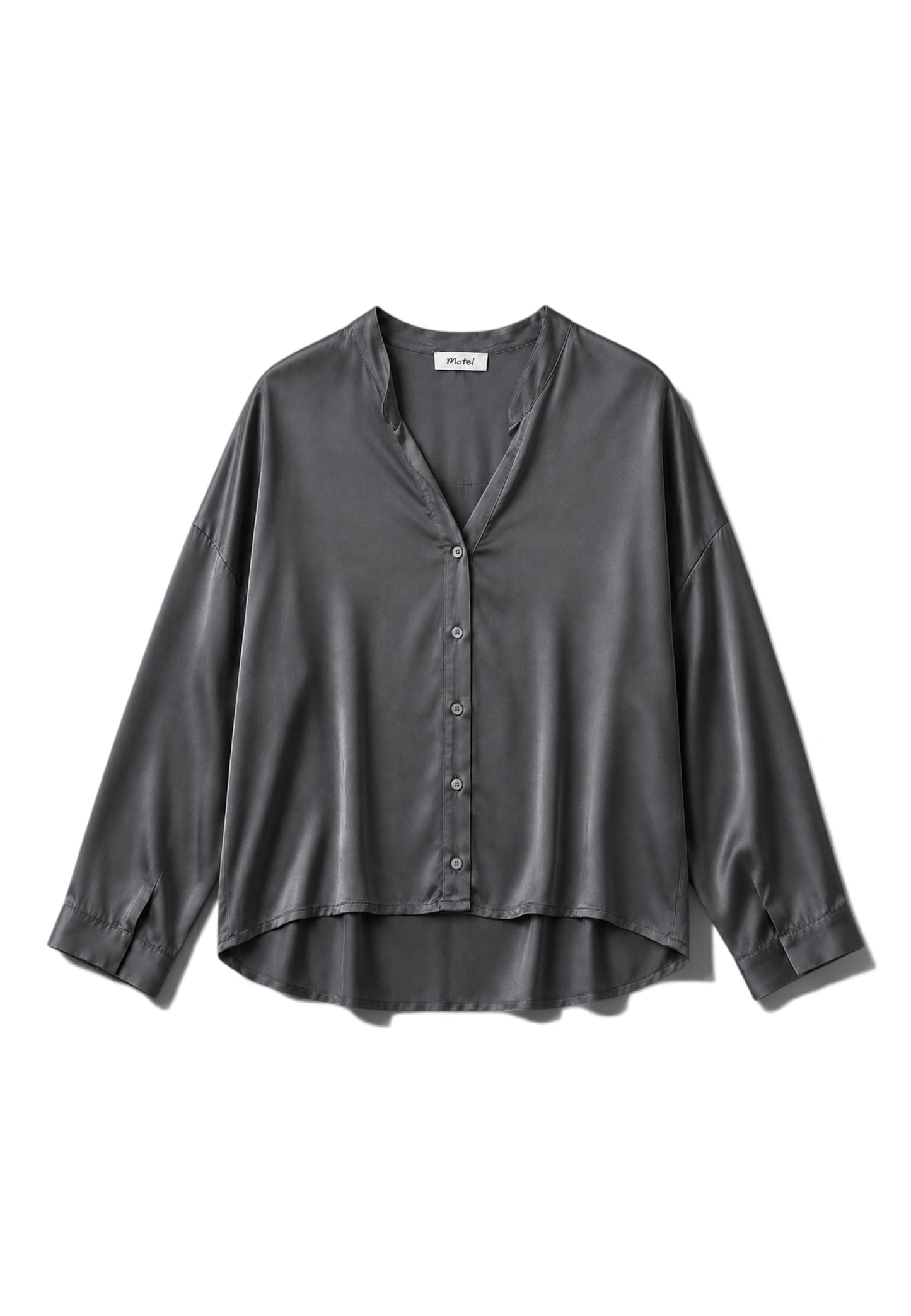 MOTEL - Camicia Viscosa Collo Coreana Londra