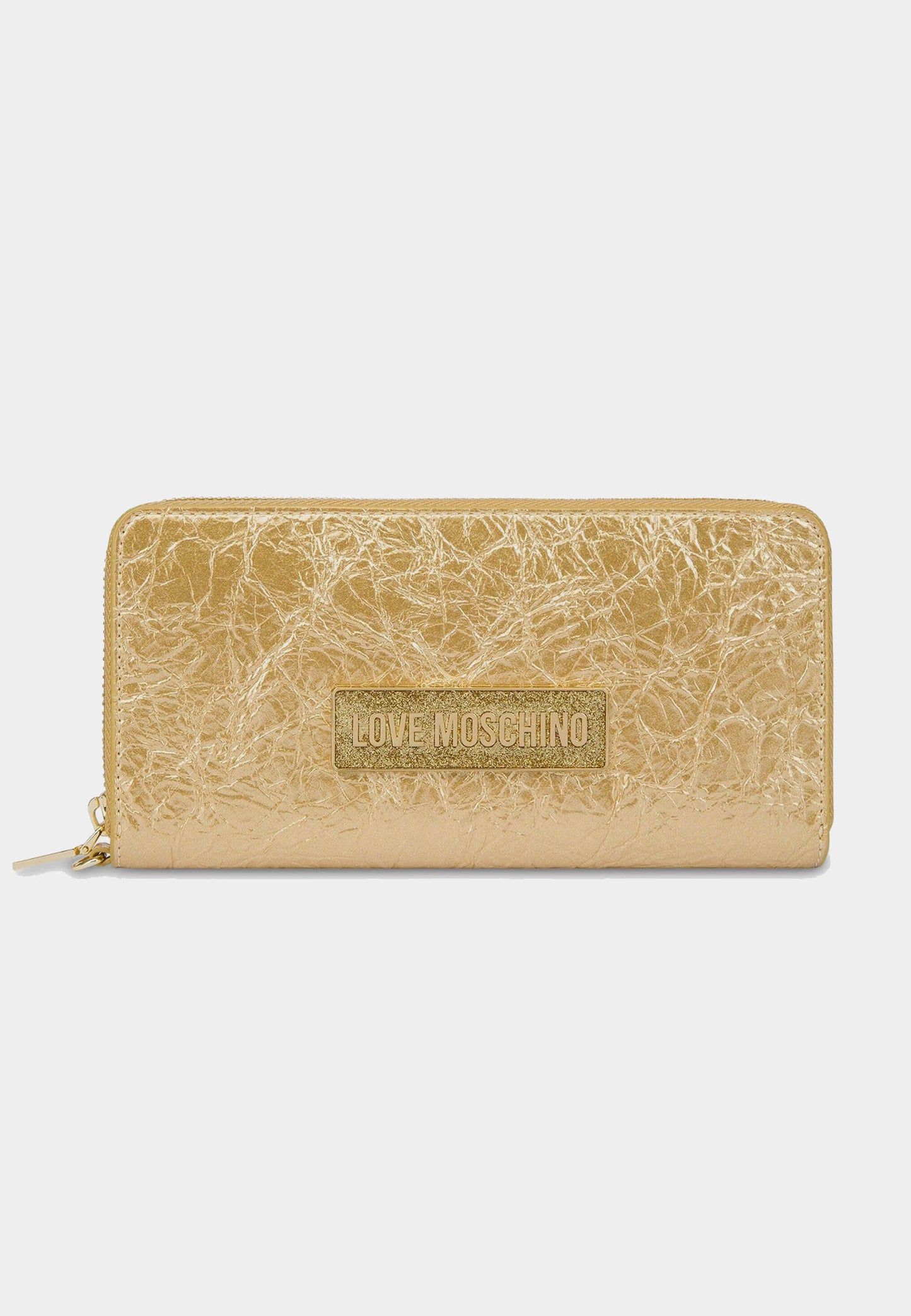 LOVE MOSCHINO - Portafoglio Grande Laminato Oro