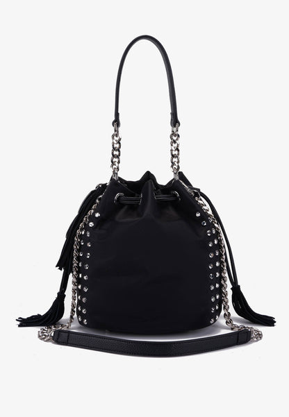 LA CARRIE - Secchiello Dark Nylon Borchie Nero