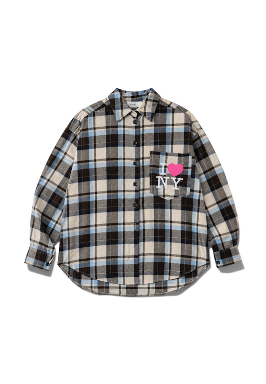 MOTEL - Camicia Over In Tartan Moro