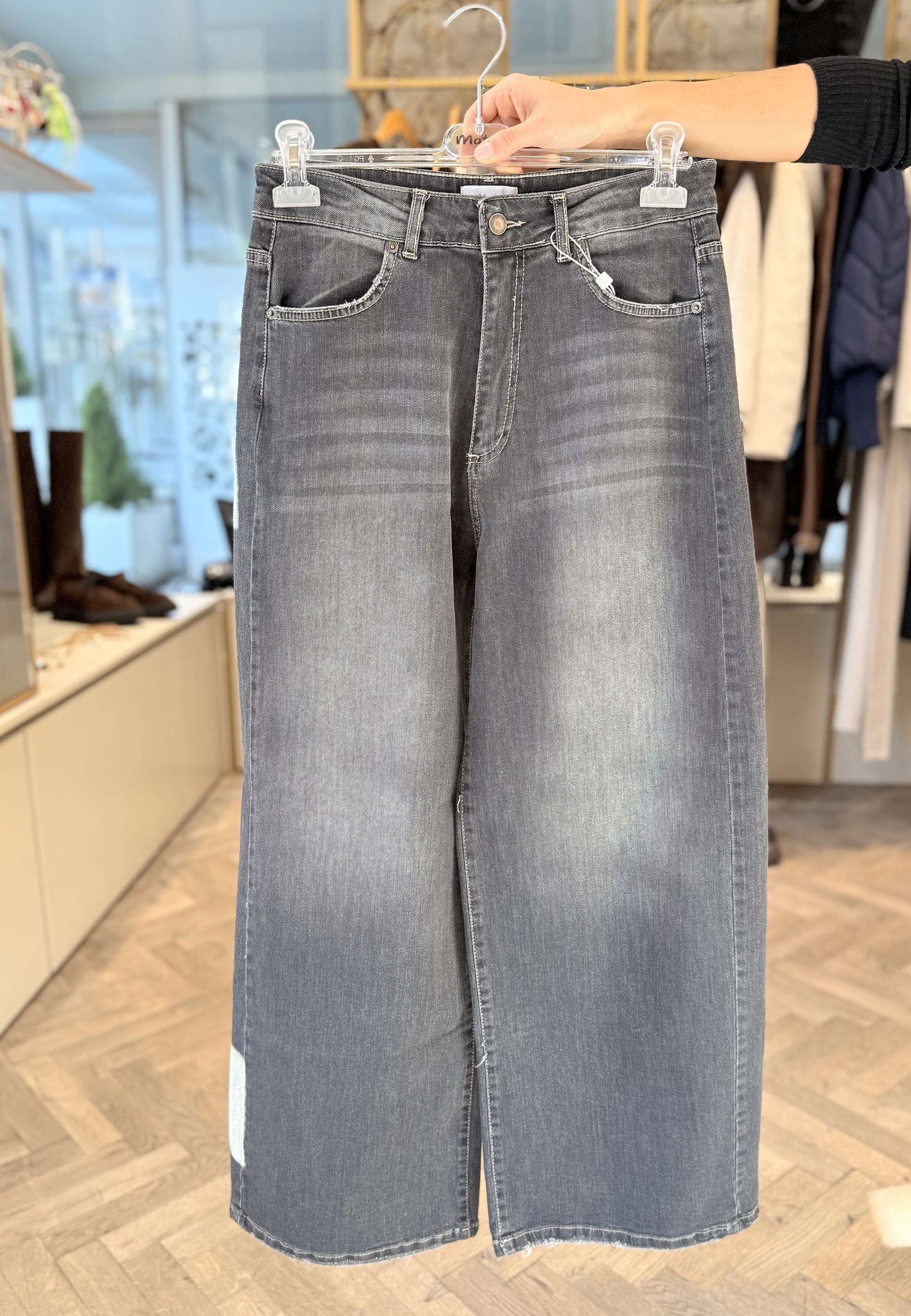 MOTEL - Jeans Wide Leg Grigio