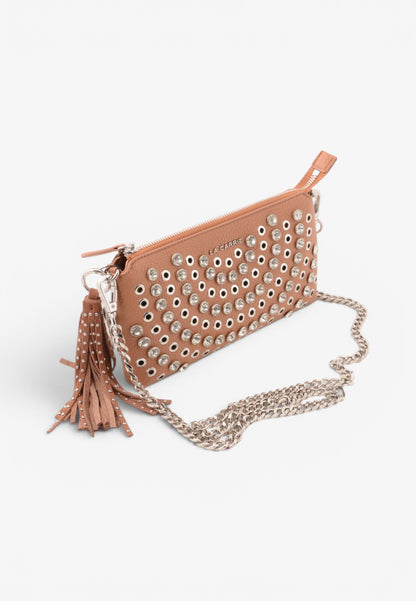 LA CARRIE - Portafoglio Pochette Strass Andromeda Cotto