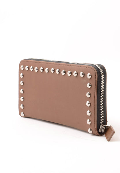 LA CARRIE - Portafoglio Zip Around Dark Nylon Mocha